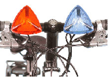 dual pro police bicycle strobing lights