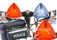 police bike accessory light and bag combo
