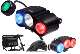 Ultimate Bike Patrol Accessory Package - Lights, Helmet and Trunk Bag