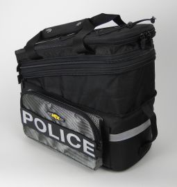 Topeak MTX DX Trunk Bag with POLICE Decals and Expanding Top